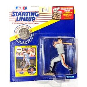 Starting Lineup Will Clark Figure S.F. Giants Baseball Card Collector Coin '90s